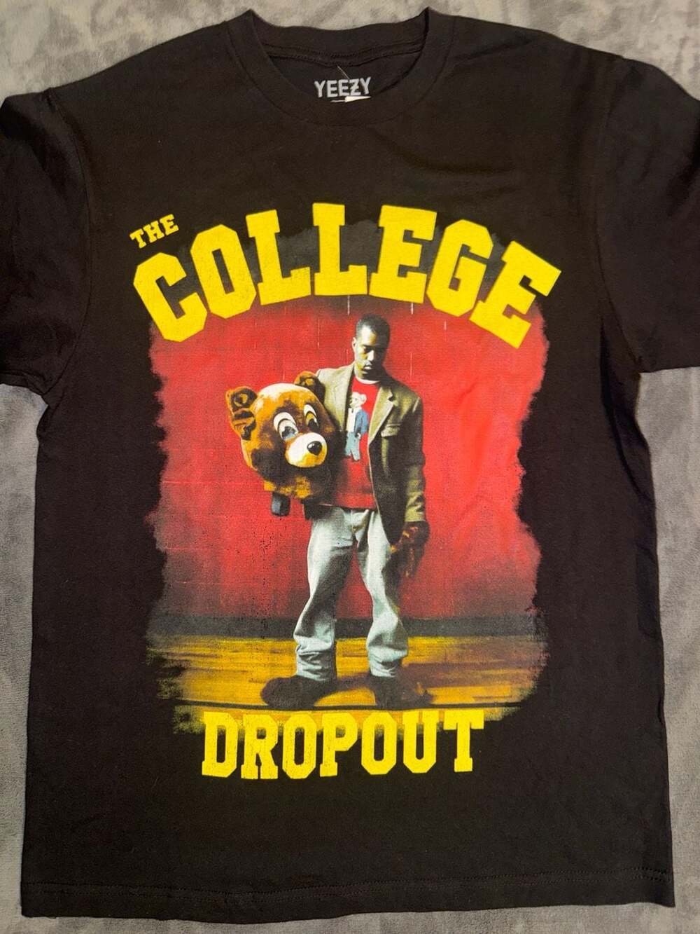 Yeezy Kanye West The College Dropout Graphic T-Shirt Black Medium